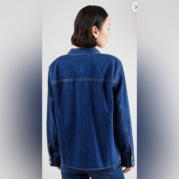 Blue Jean Jacket with Western Details and Relaxed Fit - Picture 3 of 5